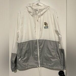 Columbia Baylor Bears White and Gray Windbreaker